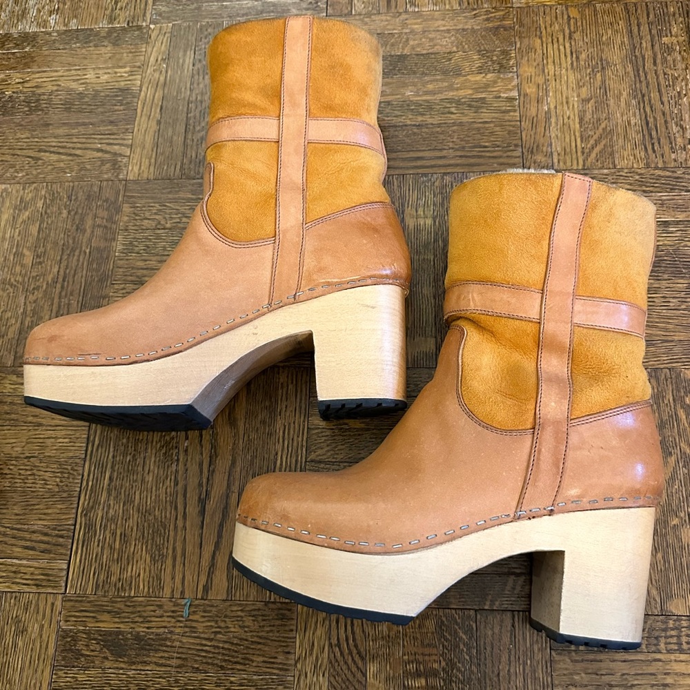 Swedish Hasbeen boot EU38 platform boot in yellow